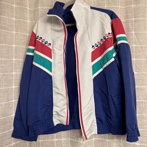 Vintage Alfred Dunner color block windbreaker